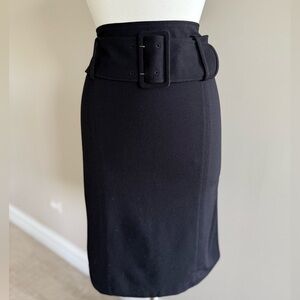 Kenneth Cole Reaction Black Pencil Skirt with Belt